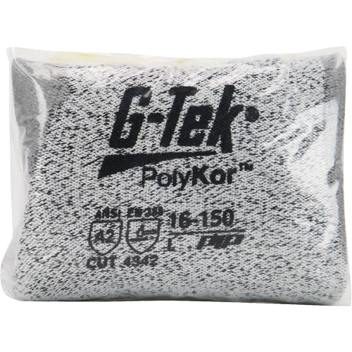 Gants r&eacute;sistants aux coupures G-Tek en tricot sans couture, Taille T-petit, Calibre 13, Rev&ecirc;tement Polyur&eacute;thane, Enveloppe en PolyKor, ASTM ANSI niveau A2/EN 388 niveau B MAS Chibougamau