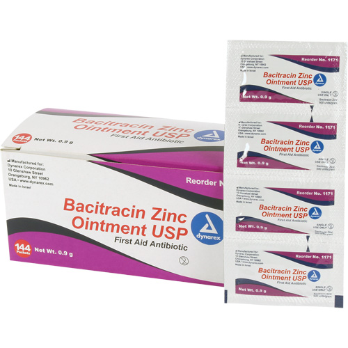 Tampons de premiers soins au bacitracin et zinc Efcom Limited, Onguent, Antibiotique MAS Chibougamau