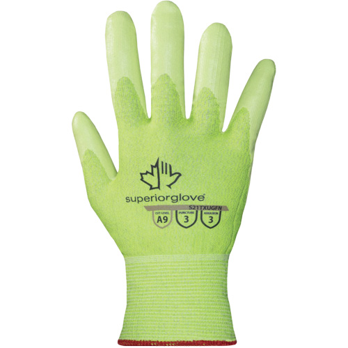 Gants haute visibilit&eacute; r&eacute;sistants &agrave; la coupe S21TXUGFN, Taille 5/2T-petit, Calibre 21, Rev&ecirc;tement Nitrile, Enveloppe en TenActiv, ASTM ANSI niveau A9 MAS Chibougamau