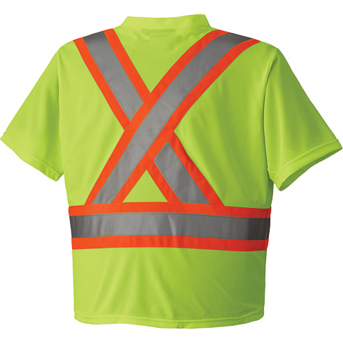 6989 Traffic Micro Mesh T-Shirt, X-Small, High Visibility Lime-Yellow MAS Chibougamau