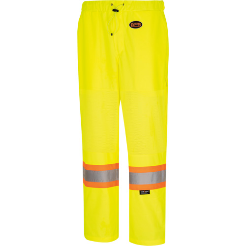 5999PW Women's  Traffic Safety Pants, Polyester, X-Small, High Visibility Lime-Yellow MAS Chibougamau