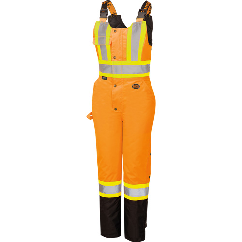 5040BBW Combinaison de s&eacute;curit&eacute; imperm&eacute;able haute visibilit&eacute; pour femmes, Polyester, T-petit, Noir/Orange haute visibilit&eacute; MAS Chibougamau