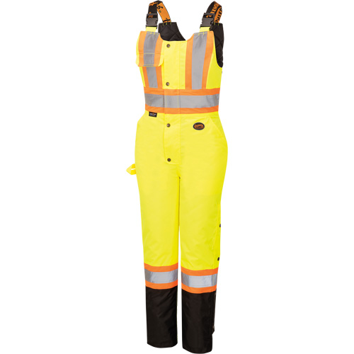 5041BBW Combinaison de s&eacute;curit&eacute; imperm&eacute;able haute visibilit&eacute; pour femmes, Polyester, T-petit, Noir/Jaune lime haute visibilit&eacute; MAS Chibougamau