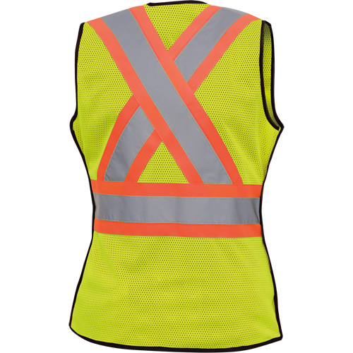 489 Veste de s&eacute;curit&eacute; d&eacute;tachable haute visibilit&eacute;, Jaune lime haute visibilit&eacute;, T-petit, Polyester MAS Chibougamau