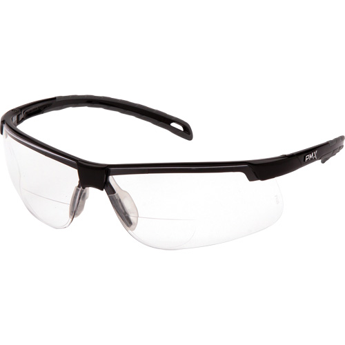 Lunettes de lecture H2MAX avec monture noire, Antibu&eacute;e, Transparent, Dioptrie 2,0 MAS Chibougamau