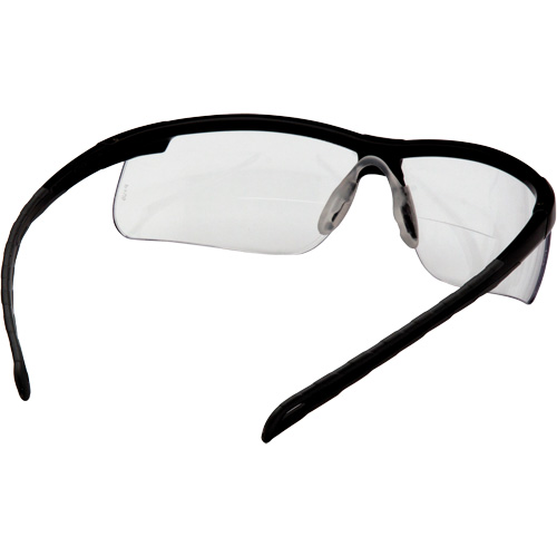 Lunettes de lecture H2MAX avec monture noire, Antibu&eacute;e, Transparent, Dioptrie 2,0 MAS Chibougamau