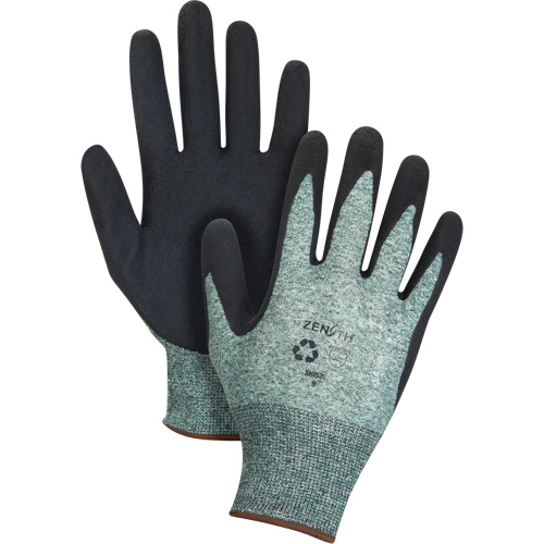 Gants &eacute;cologiques enduits &agrave; prise cr&ecirc;p&eacute;e, 8, R&ecirc;vetement Mousse de latex, Calibre 15, Enveloppe en Nylon/rPET MAS Chibougamau