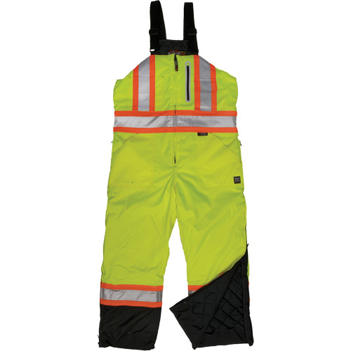 Salopette de s&eacute;curit&eacute; isolante en tissu ind&eacute;chirable, Polyester, T-petit, Jaune lime haute visibilit&eacute; MAS Chibougamau