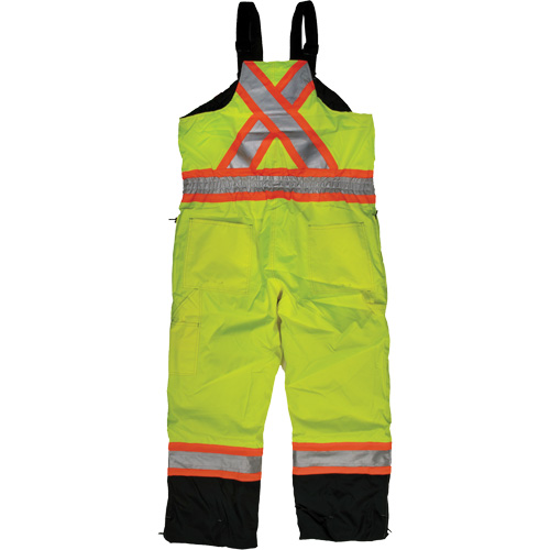 Salopette de s&eacute;curit&eacute; isolante en tissu ind&eacute;chirable, Polyester, T-petit, Jaune lime haute visibilit&eacute; MAS Chibougamau