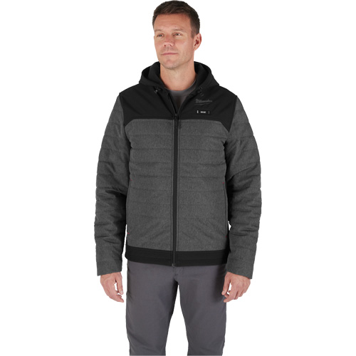 Veste chauffante M12 QuietShell avec pile, Hommes, Petit, Gris MAS Chibougamau