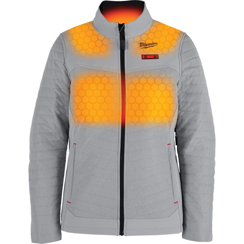 Manteau chauffant M12 Axis avec pile, Femmes, 2T-Grand, Gris MAS Chibougamau
