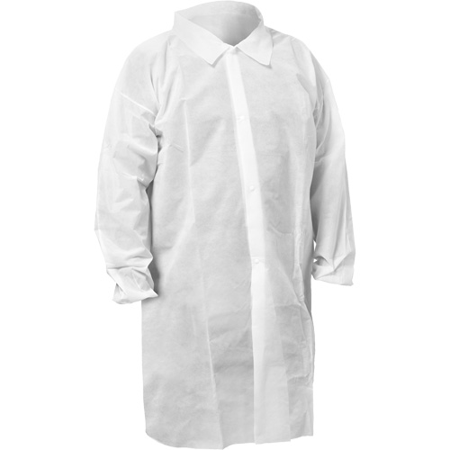 KleenGuard KGA10 Lab Coat, Medium, White MAS Chibougamau