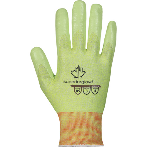 Hi-Viz S18TAXFN Cut-Resistant Gloves, Size 6, 18 Gauge, Foam Nitrile Coated, TenActiv Shell, ASTM ANSI Level A9 MAS Chibougamau