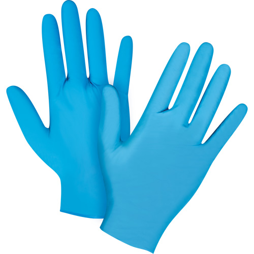 Emballages de gants jetables pour machine distributrice, Petit, Nitrile, 4,5 mils, Sans poudre, Bleu, Classe 2 MAS Chibougamau