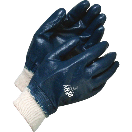 Deny&reg; Gloves with Knit Wrist, 7, Nitrile Coating, Cotton Shell MAS Chibougamau