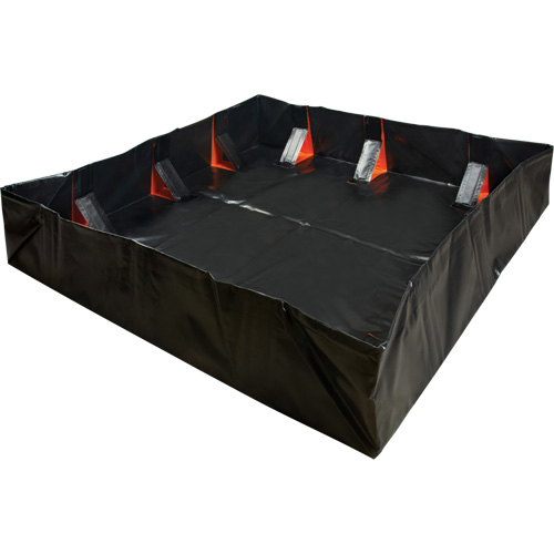 IBX Wall Pop-Up Berm, 2244 US gal. Capacity, 12' W x 25' L x 12" H, Snap-Up Bracket MAS Chibougamau