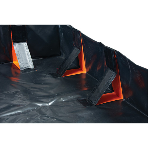 IBX Wall Pop-Up Berm, 2244 US gal. Capacity, 12' W x 25' L x 12" H, Snap-Up Bracket MAS Chibougamau