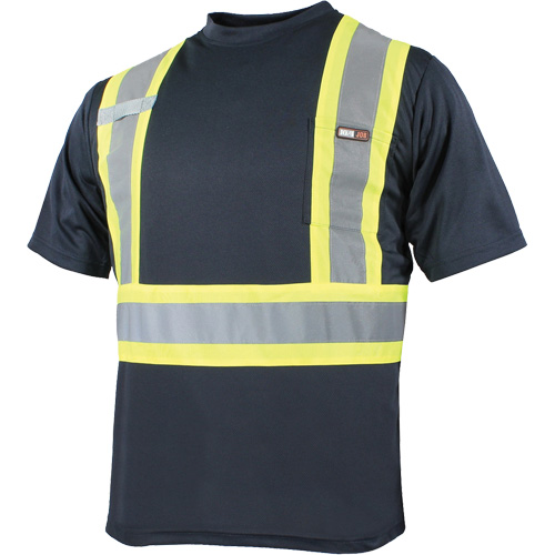 T-shirt &agrave; manches courtes et s&eacute;chage rapide, Polyester, Petit, Bleu marine MAS Chibougamau
