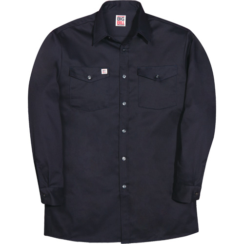 Chemise industrielle de travail &agrave; manches longues, Hommes, Petit, Bleu marine MAS Chibougamau