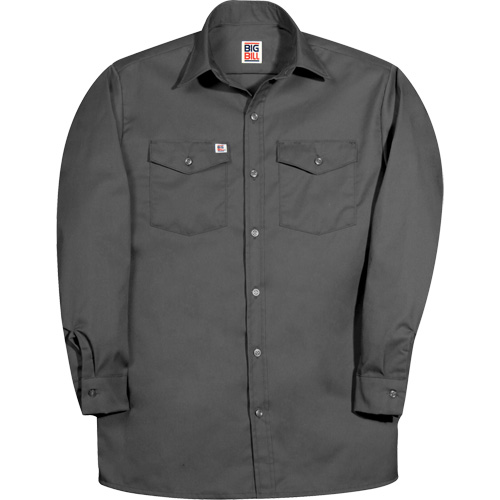 Premium Long-Sleeve Work Shirt, Men's, 2X-Large, Charcoal MAS Chibougamau