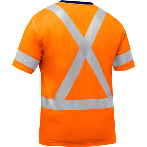 Bisley&reg; X-Back Short Sleeve Shirt, Poly-Cotton, Small, High Visibility Orange MAS Chibougamau