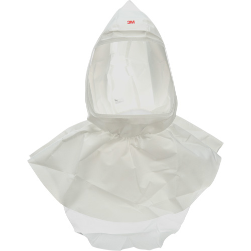 Cagoule Versaflo s&eacute;rie pour APR avec voile, Standard, Pi&egrave;ce faciale/Coiffe souple, Bavette Double MAS Chibougamau