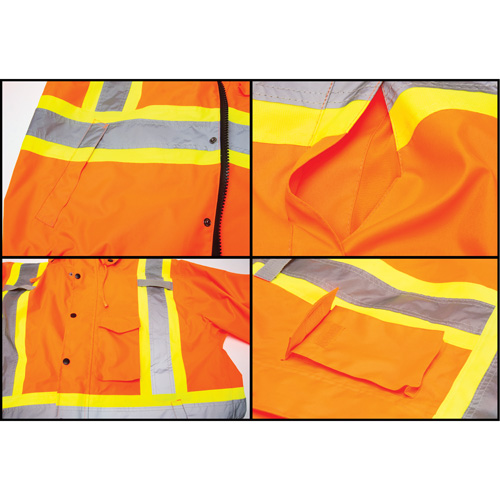 Waterproof 7-in-1 Winter Parka, High Visibility Orange, 2X-Large MAS Chibougamau