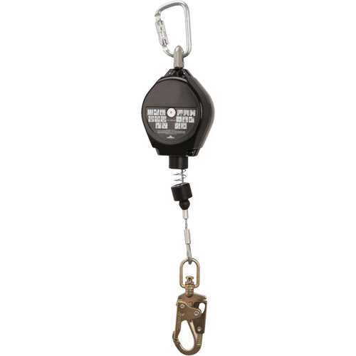 SRL-73302-20LE Cordage de s&eacute;curit&eacute; autor&eacute;tractable, 20', Acier galvanis&eacute;, Pivotant MAS Chibougamau
