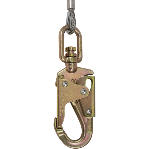 SRL-73302-20LE Cordage de s&eacute;curit&eacute; autor&eacute;tractable, 20', Acier galvanis&eacute;, Pivotant MAS Chibougamau