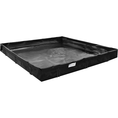 Berme de confinement des d&eacute;versements, Capacit&eacute; 9350 gal. US, 50' la x 25' lo x 1" h, Support en L MAS Chibougamau