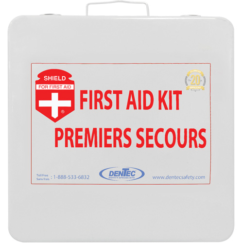 Trousse de premiers soins Shield, R&eacute;pond ou surpasse la norme CSA Z1220-24 type 2 environnements &agrave; faible risque, Moyen (26-50 travailleurs) MAS Chibougamau