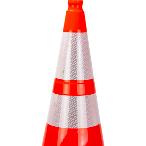 Premium Traffic Cone, 28", Orange, 4" & 6" Reflective Collar(s) MAS Chibougamau