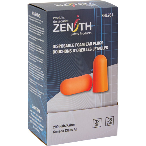 Foam Earplugs, Pair - Polybag MAS Chibougamau