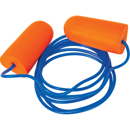 Bouchons d'oreilles en mousse, Paire - Sac en poly, Avec cordon MAS Chibougamau