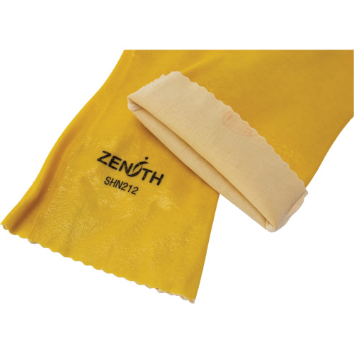 Gants &agrave; fini rugueux et r&eacute;sistants aux produits chimiques, Taille 9, 14" lo, PVC, Doublure en Interlock, 47-mil MAS Chibougamau