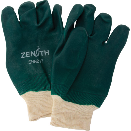 Gants verts &agrave; double enduit, 10" lo, PVC, Doublure en Jersey de coton, 70 mils MAS Chibougamau