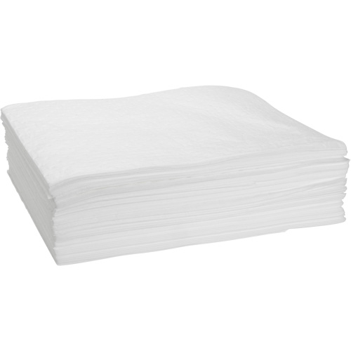 Bonded Sorbent Pads, Oil Only, 15" x 19", 14 gal. Absorbancy MAS Chibougamau