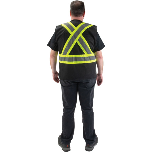 Veste d'arpenteur conforme aux normes de la CSA, Noir, Moyen, Polyester MAS Chibougamau