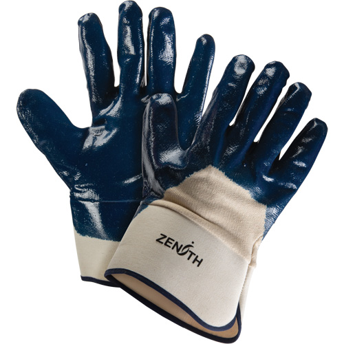 Heavyweight Safety Cuff Gloves, 11/2X-Large, Nitrile Coating, Cotton Shell MAS Chibougamau