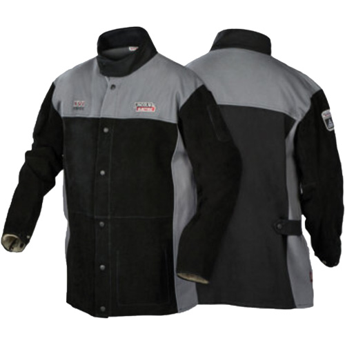 Veste de soudage FR robuste de s&eacute;rie XVI, Cuir, Moyen, Noir MAS Chibougamau