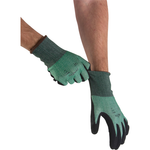 Gants l&eacute;gers et haute dext&eacute;rit&eacute; r&eacute;sistants &agrave; la coupe, Taille 8, Calibre 21, Rev&ecirc;tement Mousse de nitrile, Enveloppe en Acier inoxydable/PEHP, ASTM ANSI niveau A3 MAS Chibougamau