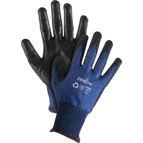 Gants &eacute;lastiques &eacute;cologiques r&eacute;sistants &agrave; la coupe, Taille 10, Calibre 18, Rev&ecirc;tement Polyur&eacute;thane, Enveloppe en Acier inoxydable/PEHP/rPET, ASTM ANSI niveau A5 MAS Chibougamau