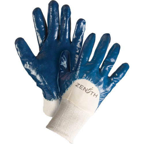 Medium-Weight Interlock Lined Gloves, 9/Large, Nitrile Coating, Cotton Shell MAS Chibougamau
