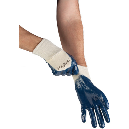 Medium-Weight Interlock Lined Gloves, 9/Large, Nitrile Coating, Cotton Shell MAS Chibougamau