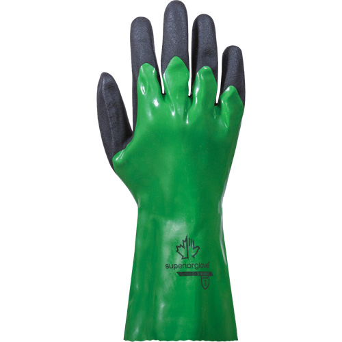 SolvStop Chemical-Resistant Gloves, Size 7, 12" L, PVC MAS Chibougamau