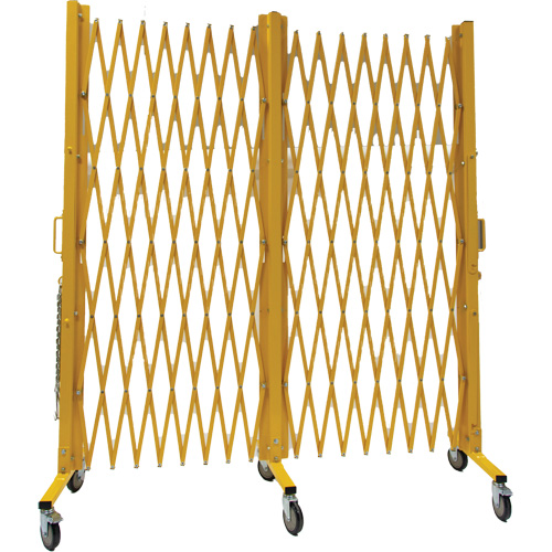 Barri&egrave;re extensible, 84" h x 20' lo, Jaune MAS Chibougamau