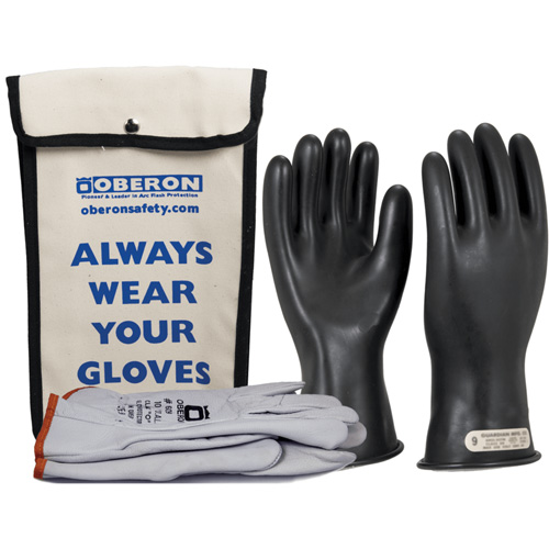 Class 00 Rubber Electrical Glove Kit, 8, 11" L, 20 cal/cm², NFPA 70E MAS Chibougamau