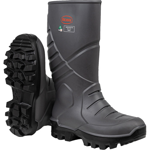 Boss&reg; Footwear Full Safety Boot with Midsole & Internal Met Guard, Thermal Polyurethane, Steel Toe, Puncture Resistant Sole, Size 6 MAS Chibougamau