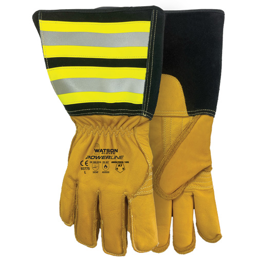 Powerline Water-Resistant Gloves, Leather, Medium MAS Chibougamau