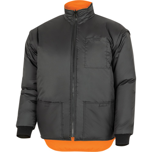 5056 Pioneer&reg; Yukon 7-in-1 Waterproof Winter Safety Parka, Polyester, Black/High Visibility Orange, X-Small MAS Chibougamau